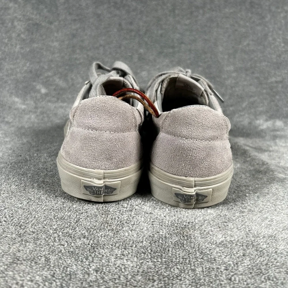 Vans Sk8-Low Grey Suede Monochrome Skate Shoes Mens 10.5 Womens 12